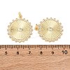 Brass Micro Pave Cubic Zirconia Pendants KK-K408-20G-3