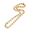 Vacuum Plating 304 Stainless Steel Ball Chain Necklace & Bracelet Set STAS-D181-01G-01D-2