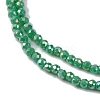 Transparent Electroplate Glass Beads Strands EGLA-H107-01A-B01-3