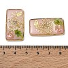 Plating Brass & Transparent Epoxy Resin & Dried Flower Pendants RE-CBAA153-04A-3