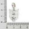 Rack Plating Alloy Enamel Owl European Dangle Charms FIND-B034-11P-01-3