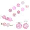 100Pcs Transparent Frosted Glass Beads Strands GLAA-CJ0002-07-2
