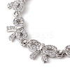 Brass Bowknot Link Chain Bracelets BJEW-D039-44P-2