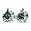 Synthetic Malachite Pendants KK-U043-43P-D-1