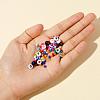 5 Colors Flat Round Acrylic Letter Beads DIY-YW0002-54-10
