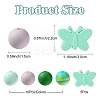 Round & Butterfly Silicone Focal Beads SIL-YW0001-35-2