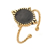 304 Stainless Steel Enamel Adjustable Cuff Rings for Women RJEW-F194-08G-2