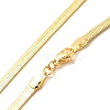 4mm Rack Plating Brass Flat Snake Chain Necklaces for Women Men MAK-L044-14G-2