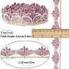 6Yards Polyester Wavy Lace Trim Ribbon SRIB-GF0001-45D-2