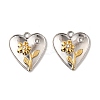 304 Stainless Steel Rhinestone Pendants STAS-Z145-03GP-03-1
