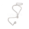Non-Tarnish 304 Stainless Steel Irregular Circle Open Cuff Bangles STAS-S125-09P-1