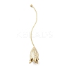 Three-Dimensional Flower Brass Pendants KK-V006-02G-03-2