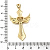 Brass Micro Pave Cubic Zirconia Pendants KK-A266-06A-G-3