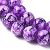 Opaque Spray Painted Glass Beads Strands GLAA-WH0015-43M-3