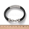 Braided Microfiber Leather Cord Bracelets for Men BJEW-Z081-07P-01-5
