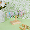Velvet T-Bar Bracelet Display Stands  with Wooden Base BDIS-WH0010-03C-4