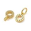 Brass Micro Pave Cubic Zirconia Pendants KK-M273-02G-O-2