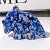 Natural Blue Spot Jasper Carved Healing Rhinoceros Figurines PW-WG88972-03-1