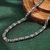 Tarnish Resistant 304 Stainless Steel Lumachina Chain Necklaces NJEW-P226-08P-01-1