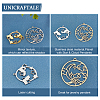 Unicraftale 8Pcs 4 Style Ion Plating(IP) 201 Stainless Steel Pendants STAS-UN0033-32-4