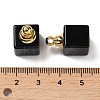 Natural Obsidian Perfume Bottle Pendants G-Z039-04G-03-3