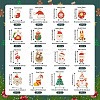 32Pcs 16 Styles Christmas Theme Alloy Enamel Pendants ENAM-TA0001-64-4