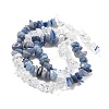Natural Quartz Crystal & Blue Aventurine(Dyed & Heated) Beads Strands G-L610-A28-01-3