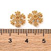 Brass Micro Pave Clear Cubic Zirconia Bead Caps KK-K378-48B-G-2