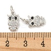 Rack Plating Brass Micro Pave Clear Cubic Zirconia Pendants KK-B093-02E-P-3