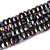 Electroplate Opaque Glass Beads Strands EGLA-N022-09A-C01-1