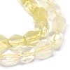 Natural Lemon Quartz Beads Strands G-O173-047-3