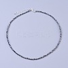 Terahertz Stone Beaded Necklaces NJEW-K114-B-A22-1