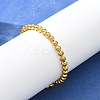 Brass Beaded Stretch Bracelets for Men Women BJEW-G736-04G-3