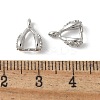 Brass Micro Pave Cubic Zirconia Ice Pick Pinch Bails KK-D324-34P-2