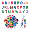 52Pcs 26 Styles Opaque Acrylic European Beads OACR-UN0001-08-1