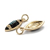 Real 18K Gold Plated Brass Micro Pave Clear Cubic Zirconia Pendants ZIRC-A020-18G-4