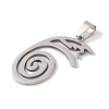Non-Tarnish Reiki Symbol 201 Stainless Steel Pendants STAS-A094-03C-P-2
