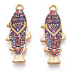 Alloy Enamel Pendants FIND-C037-16G-07-1-2