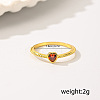 Brass Micro Pave Cubic Zirconia Finger Rings for Women ZG1628-6