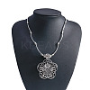 Mandala Flower Bohemian Style Alloy Pendant Necklaces FS-WG43472-01-1