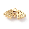 Eco-Friendly Brass Micro Pave Clear Cubic Zirconia Charms ZIRC-C027-07G-RS-2