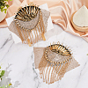 SUPERFINDINGS 2Pcs Iron Fashion Tassel Epaulette FIND-FH0008-10B-4