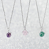 6Pcs 6 Style Natural Gemstone Pendants G-DC0001-17-6