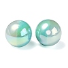 UV Plating Rainbow Iridescent Opaque Acrylic Beads OACR-C007-01B-3