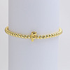 Brass Beaded Stretch Bracelets for Women FS-WG560D0-06-1
