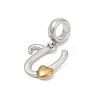 Brass European Dangle Charms KK-Z097-01U-GP-2