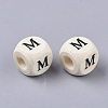 Printed Natural Wood Beads WOOD-T026-001M-2
