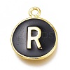 Brass Enamel Pendants KK-H103-02R-G-1