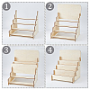 Wood Place Card Display Stands AJEW-WH0348-315-3