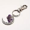 Natural Amethyst Pendant Keychain KEYC-JKC00099-05-2